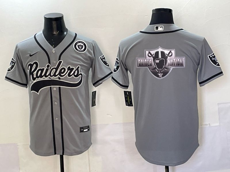 Men 2025 Oakland Raiders Blank Grey 3th generation Joint Name Nike Limited NFL Jersey style 061->oakland raiders->NFL Jersey